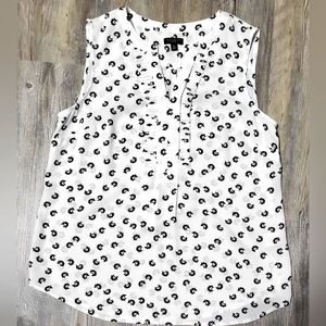 Talbots White and Black Shirt